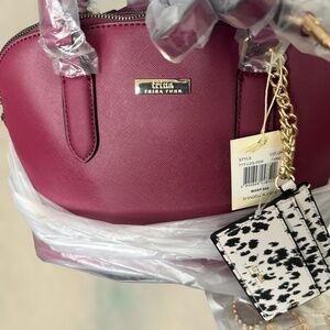 Trina Turk Handbag Satchel Crossbody Strap and Card Case